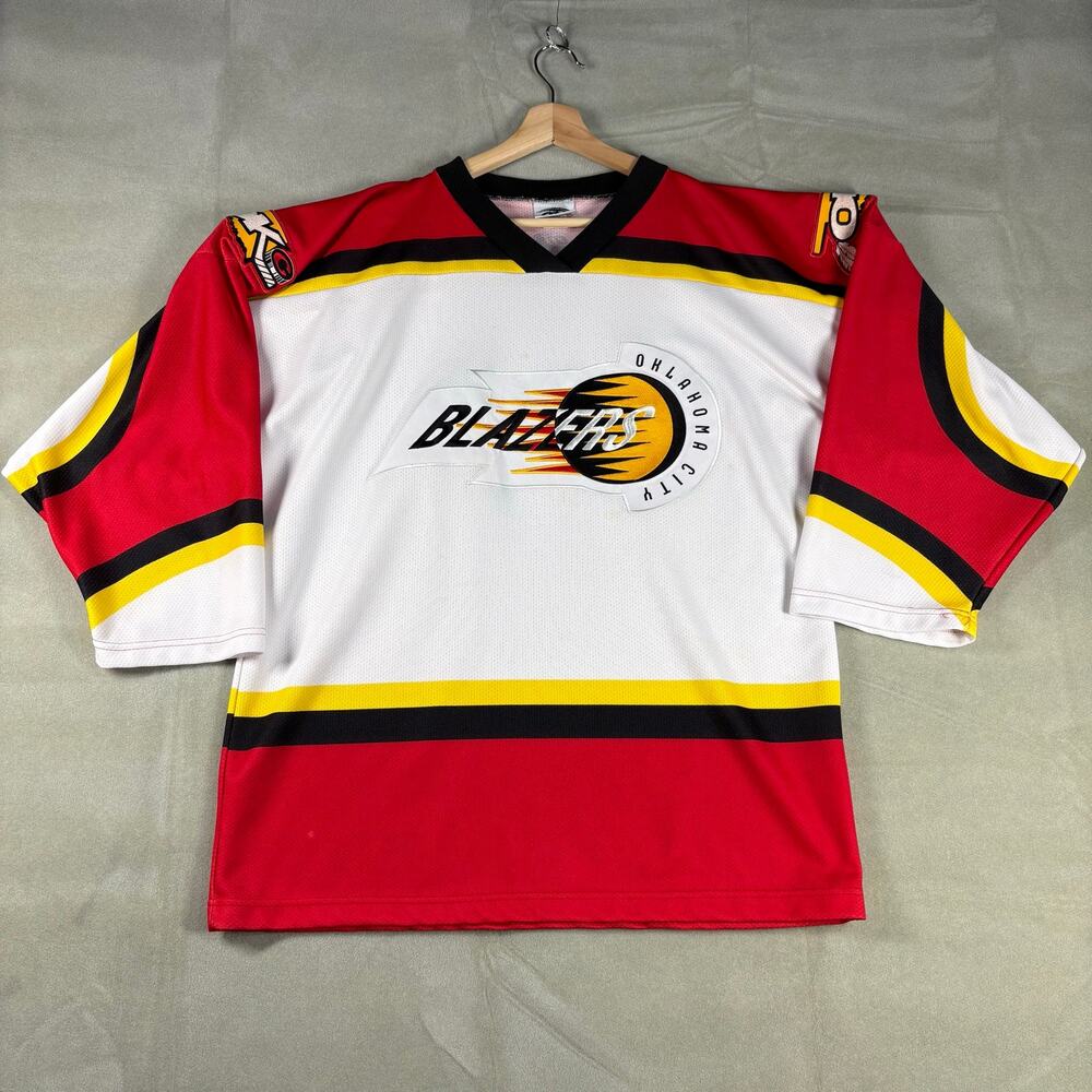 Vintage Oklahoma City Blazers Hockey Jersey Mens Large OT Sports CHL USA Made